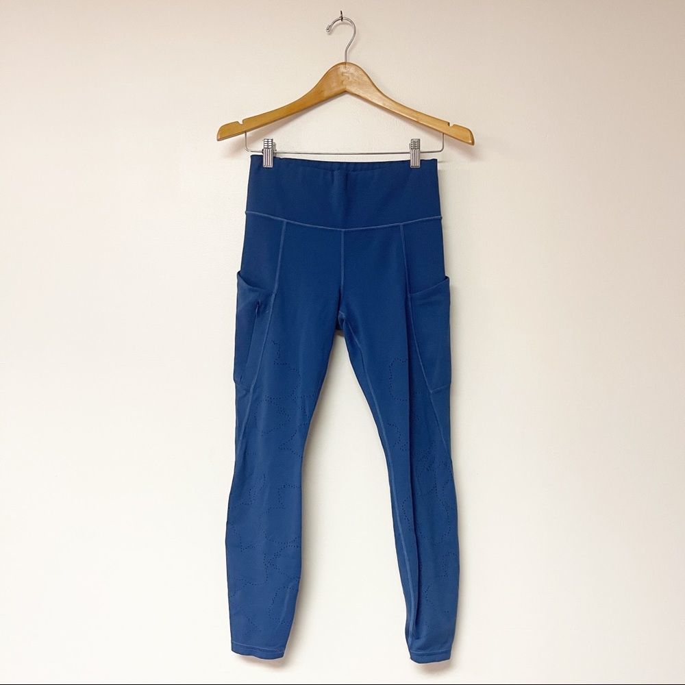 Athleta Blue High Rise Leggings